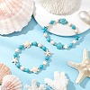 2Pcs Synthetic Turquoise Beaded Stretch Bracelets BJEW-TA00630-1