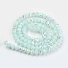 Electroplate Opaque Solid Color Glass Beads Strands EGLA-A034-P2mm-L09-2