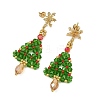 Glass Dangle Earrings EJEW-MZ00803-4