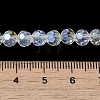 Electroplate Transparent Glass Beads Strands X-EGLA-A035-T6mm-L19-4