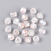 Transparent Spray Painted Glass Beads LS-EGLA-N018-4mm-08-2