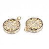 Brass Micro Pave Colorful Cubic Zirconia Pendants ZIRC-N039-181-NF-3