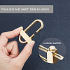 CHGCRAFT 3Pcs 3 Styles Brass Keychain Clasps FIND-CA0005-86-5