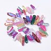 Electroplated Natural Quartz Crystal Beads Strands G-I345-01-2