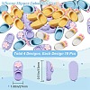 40Pcs 4 Styles Opaque Resin Cabochons FIND-SC0003-73-2