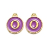 Golden Plated Alloy Enamel Charms ENAM-Q437-12O-1