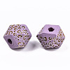 Painted Natural Wood Beads WOOD-T021-51A-07-2