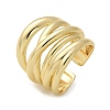 Brass Multi-layer Cuff Finger Rings RJEW-C120-03G-4