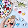 48Pcs 12 Colors Zinc Alloy Pendants FIND-SP0005-30-3