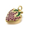 Brass Micro Pave Cubic Zirconia Pendants KK-Q066-32G-2
