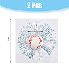 Resin 3D Baseball PVC Waterproof Car Stickers DIY-WH0349-181-2