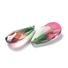 Two Tone Transparent Glass Pendants GLAA-A039-01-002TO-2