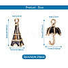 24Pcs 12 Style Zinc Alloy Enamel Pendants ENAM-TA0001-24-14