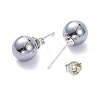 Terahertz Stone Stud Earrings G-K311-42-2