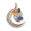 Natural Mixed Stone Pendants PALLOY-JF01487-1