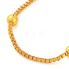 Brass Round Beaded Box Chain Necklaces for Women NJEW-G140-09G-2
