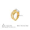 Irregular 304 Stainless Steel Finger Rings for Women SA8524-23-1