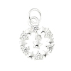 925 Sterling Silver Micro Pave Clear Cubic Zirconia Star Ring Charms STER-S011-05S-1