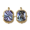 303 Stainless Steel & Natural Paua Shell Pendants SH-CBA1E47-01G-1