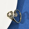 Brass Cuff Rings for Women RJEW-D318-02G-2