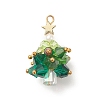 Christmas Tree Glass Pendants PALLOY-JF01964-01-1
