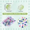 150Pcs 5 Colors Transparent Spray Paint Glass Bead Caps GLAA-PA0001-49-2