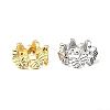 Butterfly Brass Clear Cubic Zirconia European Beads KK-B186-09M-1