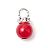 Imitation Pearl Acrylic Charms PALLOY-JF03324-02-2