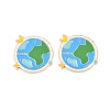 Space Planet Alloy Enamel Cabochons AL-CBA1A6F-07KCG-J-1