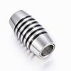 Smooth 304 Stainless Steel Magnetic Clasps with Glue-in Ends LS-STAS-H402-57P-6mm-1