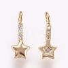 Brass Micro Pave Cubic Zirconia Charms KK-P157-06G-NF-2