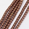 Electroplate Non-magnetic Synthetic Hematite Beads Strands X-G-J163-3x3mm-01-1