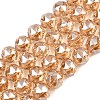 Transparent Electroplate Glass Beads Strands EGLA-N002-34C-B10-1