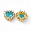 Rack Plating Brass Micro Pave Cubic Zirconia Beads KK-C007-12G-12-2
