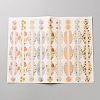 Flower Pattern Self-Adhesive Paper Adhesive Label STIC-WH0037-001-1