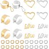 Unicraftale DIY Love Charm Cuff Ring Making Kit STAS-UN0039-60-1