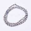 Electroplate Transparent Glass Beads Strands EGLA-E046-E04-2