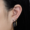 S925 Sterling Silver Cone Rivet Hoop Earrings High-end Ear Jewelry YU5340-4-8