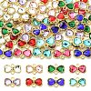 24Pcs 8 Colors Alloy Rhinestone Connector Charms FIND-YW0011-45-1