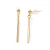 Brass Dangle Stud Earrings EJEW-JE03093-2