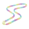 Personalized Rainbow Acrylic Curb Chain Necklaces NJEW-JN03514-1