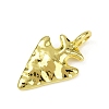 Textured Brass Pendants KK-M322-18G-2