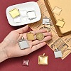 8Pcs 2 Styles 304 Stainless Steel Pendant Cabochon Settings STAS-YW0003-50-4