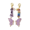 Butterfly Alloy Enamel Pendants Decoraiton HJEW-JM01637-03-1