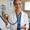 10Pcs 2 Colors Evil Eye Resin Stethoscope Pendant Decorations HJEW-ME00155-4