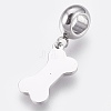 304 Stainless Steel European Dangle Charms LS-STAS-O097-19P-2
