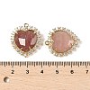 Natural Strawberry Quartz Faceted Heart Pendants G-I382-03G-06-3