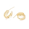 Curb Chain Shape Stud Earrings EJEW-A064-07G-RS-2