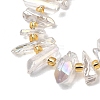 Electroplated Natural Quartz Crystal Beads Strands G-F800-F11-A-3