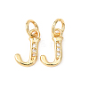Brass Micro Pave Cubic Zirconia Charms X-KK-I382-03G-J-1